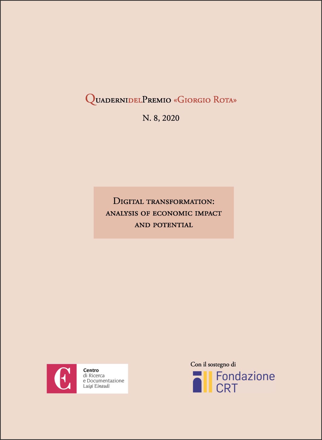 Copertina di VIII Quaderno del Premio «Giorgio Rota»